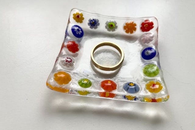 群馬・前橋・ガラス細工】ベネチアンガラスで作るミニサイズのお皿（2