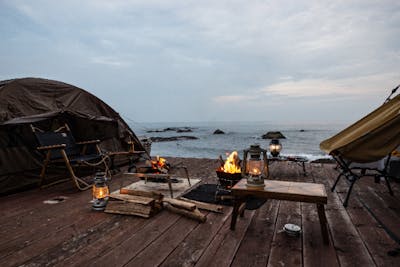 静岡・河津・キャンプ場】海を眺めながら楽しむひと時。キャンプ1区画