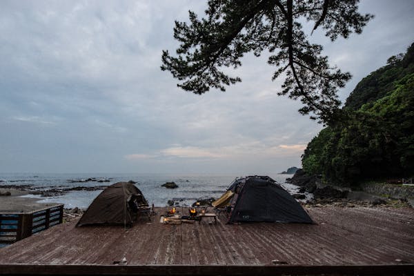 静岡・河津・キャンプ場】海を眺めながら楽しむひと時。キャンプ1区画