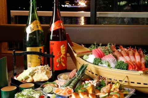 【貸切・20名様以上・屋形船】スカイデッキ付きで東京の夜景を独り占め！サプライズ演出もできる！ビアガーデンにもおすすめ☆新年会・忘年会・歓迎会など＜お台場・東京スカイツリーコース＞