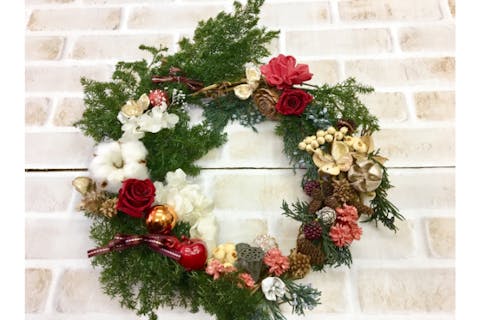 【三重・手作りリース】お友達とわいわい！オシャレな雰囲気漂うリース作り（1個）