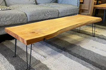 【建築工房が作る】木製ローテーブル(ミノ様用) 三重・四日市・手作り家具】三重県産のヒノキを使った折り畳み式のロー