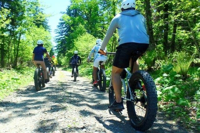 【北海道・支笏湖・MTB】自然豊かな森の道をファットバイクで駆け抜ける！マイナスイオンたっぷりの七条大滝を目指そう！