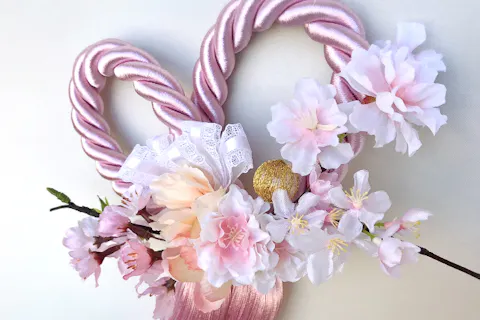 【東京・江戸川橋・神楽坂・フラワーアレンジ】桜タッセルアレンジ～アーティフィシャルフラワー～