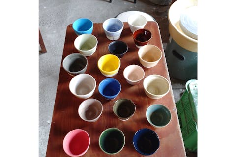 【岐阜・土岐・陶芸】2個作れる満足陶芸体験！電動ろくろで器づくり（2個・1kg ）