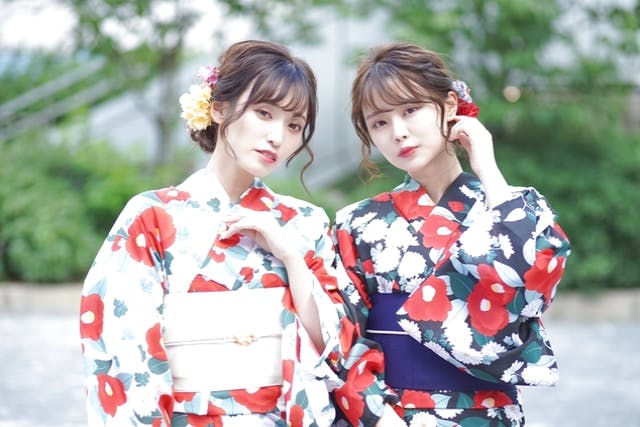 【大阪・梅田・浴衣レンタル】ヘアセット付き！花火大会やイベントにも！浴衣一式レンタル＆着付けプラン！