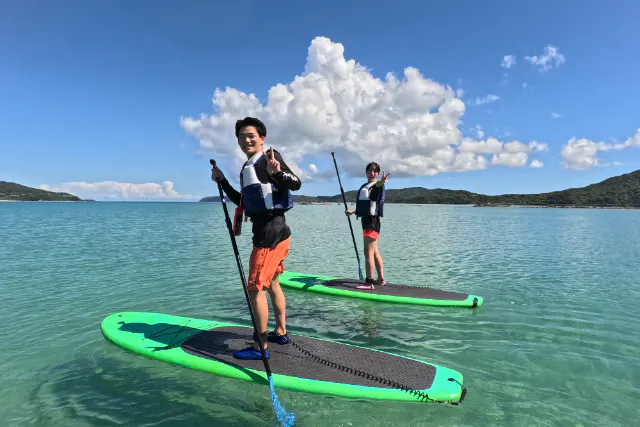 ＜お得プラン＞奄美大島【SUP＋クリアカヤック】セットプラン！初心者の方でも大歓迎！お得なセットプラン！当日予約可能！口コミ投稿で撮影データ無料プレゼントあり（120分）※お一人様も可能
