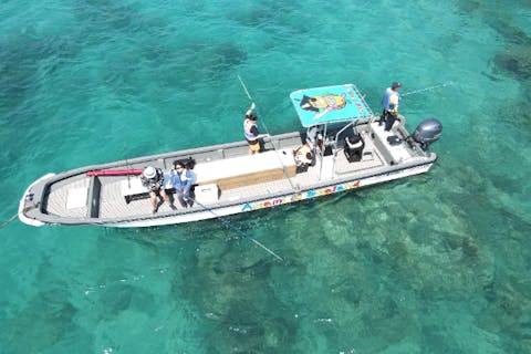 奄美大島【ボートチャーター11名】コウトリビーチ(貸切3時間プラン）当日予約可能※ドローン空撮、GoPro動画での無料のプレゼントあり