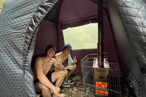 奄美大島【テントサウナ】最高温度は120度以上！海や川の贅沢ロケーションで究極のととのい体験！（日本製テントサウナ使用）（120分）※お一人様も可能