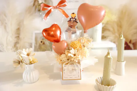 【愛知・名古屋駅・バルーンBOX作り】＜推し活プラン＞バルーンBOX作り（ドライフラワー使用）