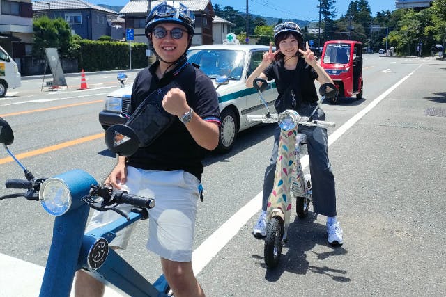 【三重・伊勢・乗り物レンタル】内宮（おかげ横丁）から出発！日本有数のパワースポットである伊勢をちっちゃいEVバイクで散策しよう！