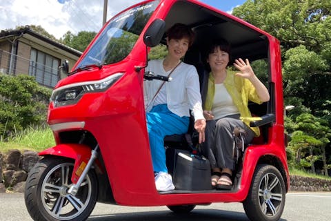 【三重・伊勢・乗り物レンタル】内宮（おかげ横丁）から出発！日本有数のパワースポットである伊勢をEVトゥクトゥクで散策しよう！