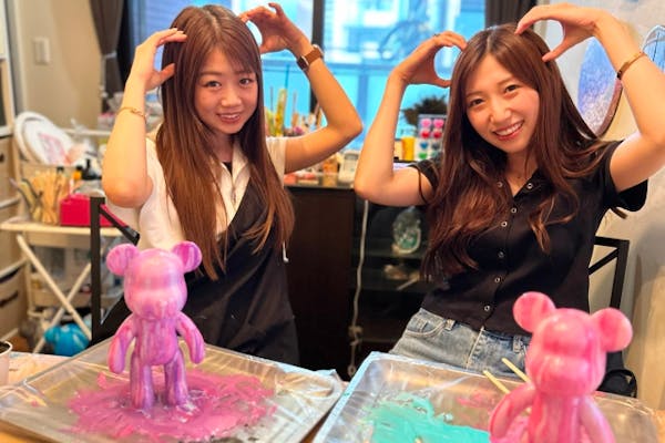 大阪府・大阪市・ベアフィギュアポーリングアート作り体験】世界に一つ