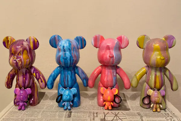 大阪府・大阪市・ベアフィギュアポーリングアート作り体験】世界に一つ