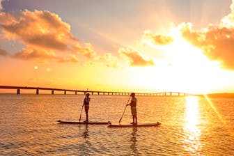 figmari　サンセットブルーハワイ　シーグラス／天然石／夏／海／夕日 figmari サンセットブルーハワイ シーグラス／天然石／夏／海