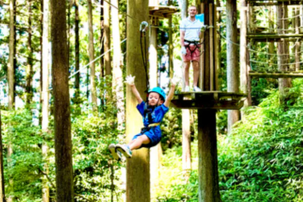 滋賀・栗東・フォレストアドベンチャー】110cm以上のお子さまから体験