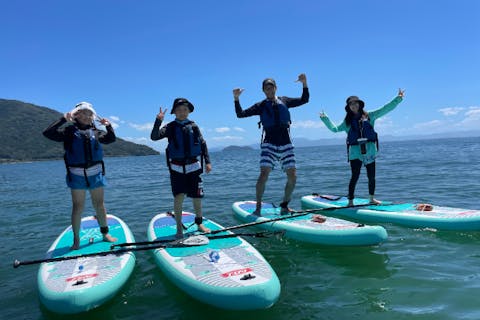 【滋賀・琵琶湖・SUP】奥琵琶湖で水上散歩を満喫しよう！6歳からOK！ファミリー層にも大人気！当日写真プレゼント！駅から徒歩8分！