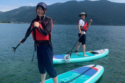 滋賀・琵琶湖・SUP】平日限定学割プランで超お得！SUPからの飛び込みOK