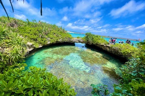 【宮古島・アドベンチャーコース】島出身ガイドがパワースポットへご案内！ 宮古島の自然を感じられ、海況が悪くても楽しめるコースです！