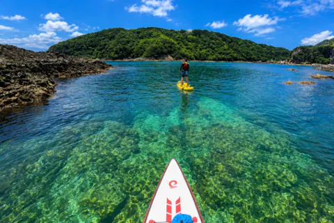 【静岡・伊豆・SUP】伊豆ブルーの海でサップツアー！ツアー写真プレゼント！