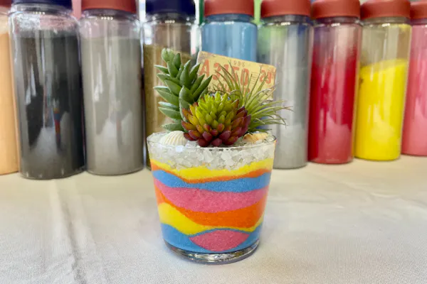 静岡・焼津・カラーサンドアート】 初めてでも簡単、カラーサンド