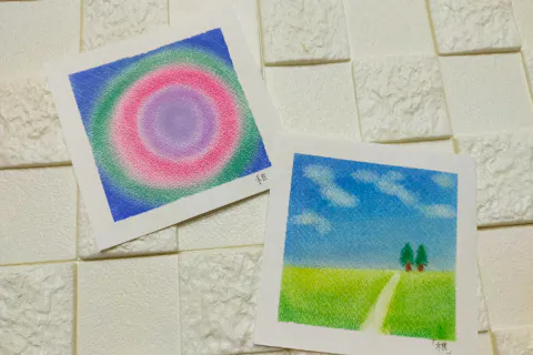 【静岡・焼津・アート体験】小さなお子様でも簡単！指で描くパステル和アート体験＜3歳から体験可能！＞