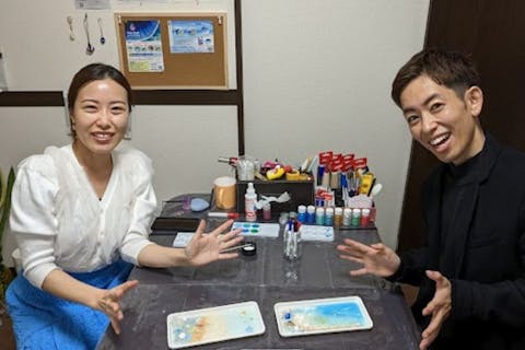 【沖縄南部・那覇近郊・海レジンアート体験】世界でも有名な海の美しさOKINAWAを作品にできる海レジンアート体験♪