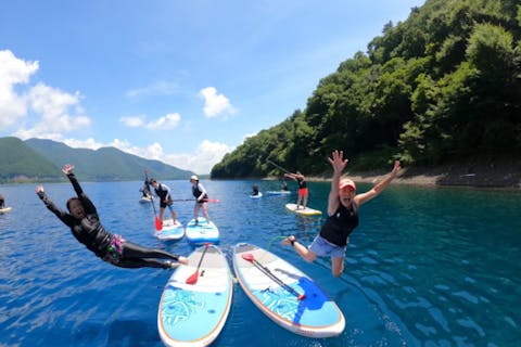 【山梨SUP体験・西湖】＼おひとり様での参加もOK！／初心者の方にもおすすめです♪