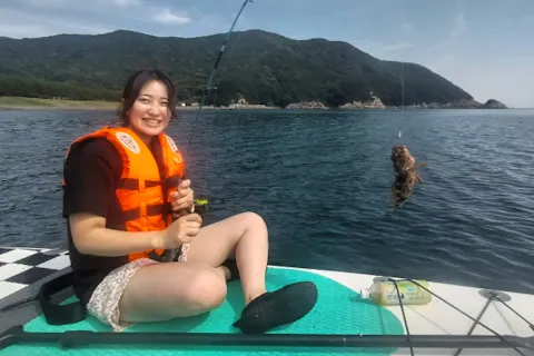 【大分県・佐伯市・SUP＆釣り体験】初心者歓迎！1回1組限定　SUPに乗って釣り体験　SUPフィッシング