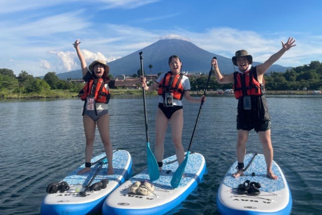 【山梨・河口湖・SUP】爽やかな朝の河口湖。SUP（サップ）早朝プラン
