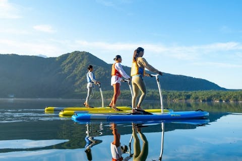 【浜松・浜名湖】まるで湖上のサイクリング♪自転車感覚のペダルSUPで浜名湖ゆったり
