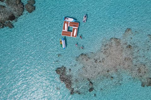 【鹿児島・与論島】百合ヶ浜とシーベースの間でマリンアクティビティ／カヌーやサップやバナナボートが 乗り放題／与論島のマリンアクティビティの老舗