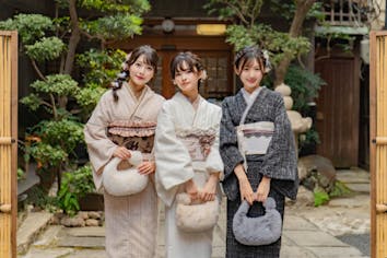 Ｐere★アンティーク紗着物★博多帯セット 福岡・天神・着物レンタル】大人気レトロプレミアム☆ヘアセット