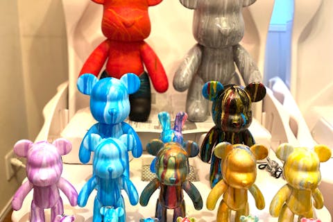 【1点のみ】ポーリングベア　テクスチャー　ハンドメイド　ウォールアート　抽象画 東京都・品川区・ポーリングベアー】はじめての方大歓迎！お