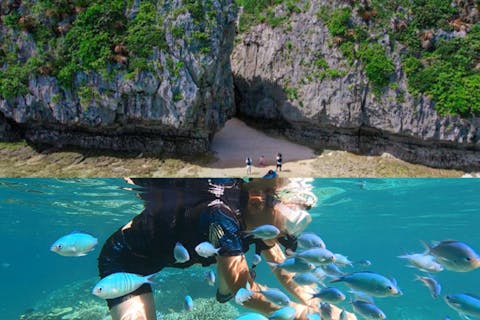 【人気のプラン！】秘境「備瀬のワルミ」＆カヤック＆シュノーケリングツアー（2時間）