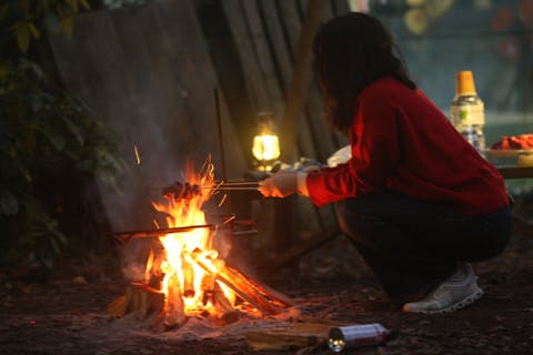 【千葉・印西】あたたか～い焚き火で調理体験（コーヒー×ホットサンド×焼き芋）※無料送迎あり