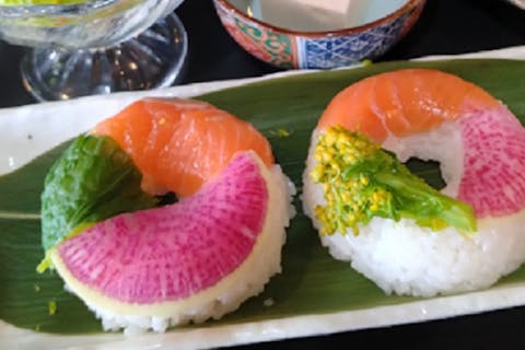 【秋田・能代・食育オーガニック料理講座】ドーナッツ型押し寿司を作ろう！