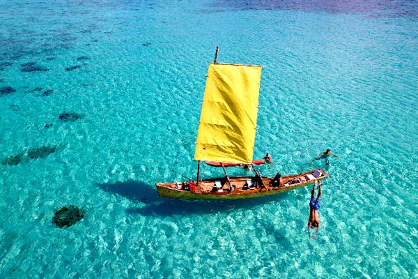 沖縄・座間味島・サバニクルージング】座間味唯一！沖縄伝統木造帆舟