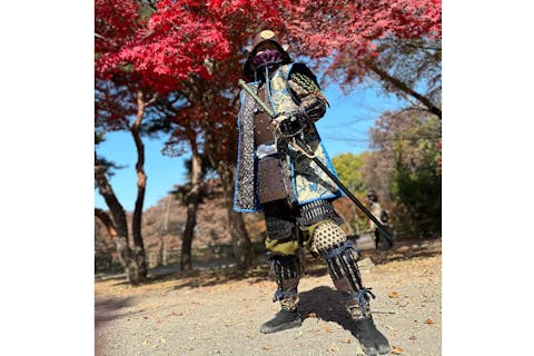 【長野・小諸・甲冑着付体験】小諸城で甲冑を身にまとい戦国武将気分！