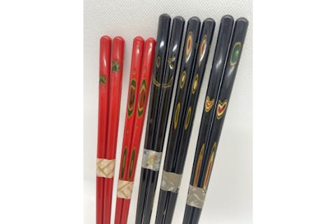 【お箸作り・秋田ふるさと村】工芸体験・お箸（2膳）オリジナルの模様に♪