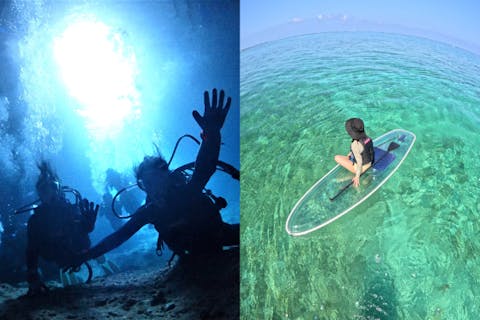 【沖縄／恩納村／青の洞窟／体験ダイビング／クリアサップ】お得なセット♪カメラ撮影付き♪安心の少人数制♪当日予約OK♪