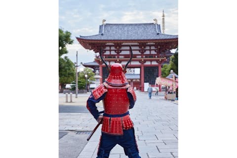 【大阪・天王寺エリア】大坂の陣「日ノ本一の兵」の縁の地/SAMURAI STYLE（袴・甲冑兜）で聖地巡礼ツアーガイド