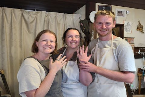 【京都・北区・手作りリング】90分~オープンリング　裏表どちらでも手打ち刻印できます！）