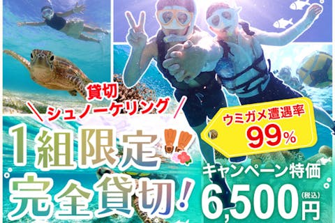 【宮古島・貸切1組限定】ウミガメ大接近シュノーケル｜撮影データは“量も質も”業界トップクラス！シャワー・着替えスペースあり