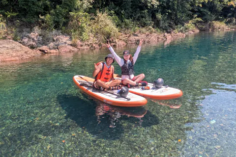 【三重・紀北・SUP】川をスタートし、ゴールの海を目指すSUPツアー！川と海さらに汽水域では楽しめる！約2㎞の冒険型赤羽川SUPツアー