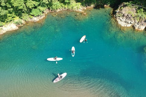 【三重・紀北・SUP】川をスタートし、ゴールの海を目指すSUPツアー！川と海さらに汽水域では楽しめる！約2㎞の冒険型赤羽川SUPツアー