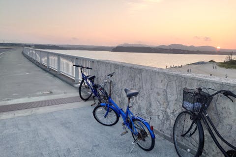 【沖縄・古宇利島・レンタサイクル】野生の海ガメ見れるかも！？　古宇利島一周ガイド付き