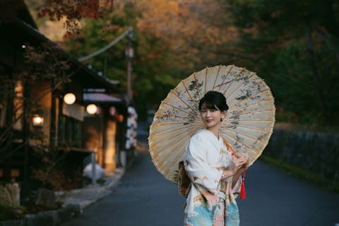 ＜期間限定セール＞【京都・祇園・着物レンタルプラン】本格国産正絹訪問着フルセット♪（ヘアセット込み）足袋をプレゼント