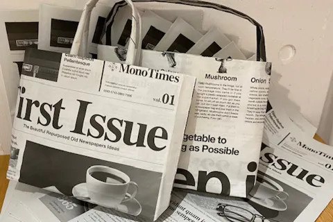 【福岡・天神・新聞エコバッグづくり】読み終えた新聞紙を再利用して作るエコバッグづくり！