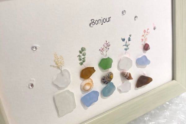 福岡・天神 シーグラスアート体験】海からの贈り物シーグラスを使用